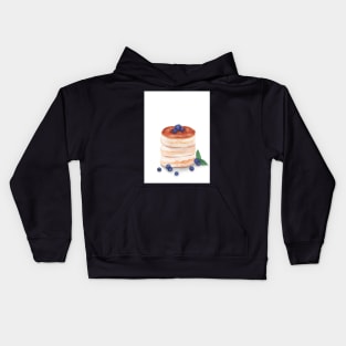 Pancakes watercolor Kids Hoodie